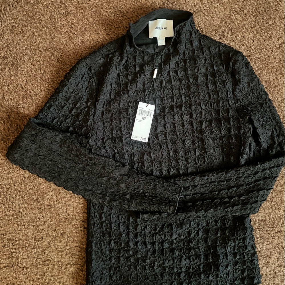 Jason Wu Black Textured Women's Cape